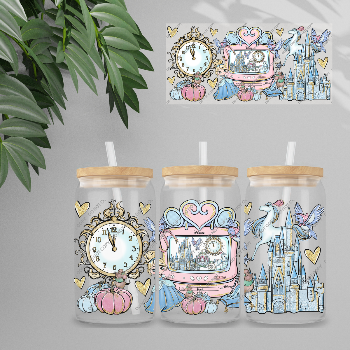 Double Sided UVDTF Wrap | 16oz Tumbler Transfer | 24cm x 11cm | characters 145