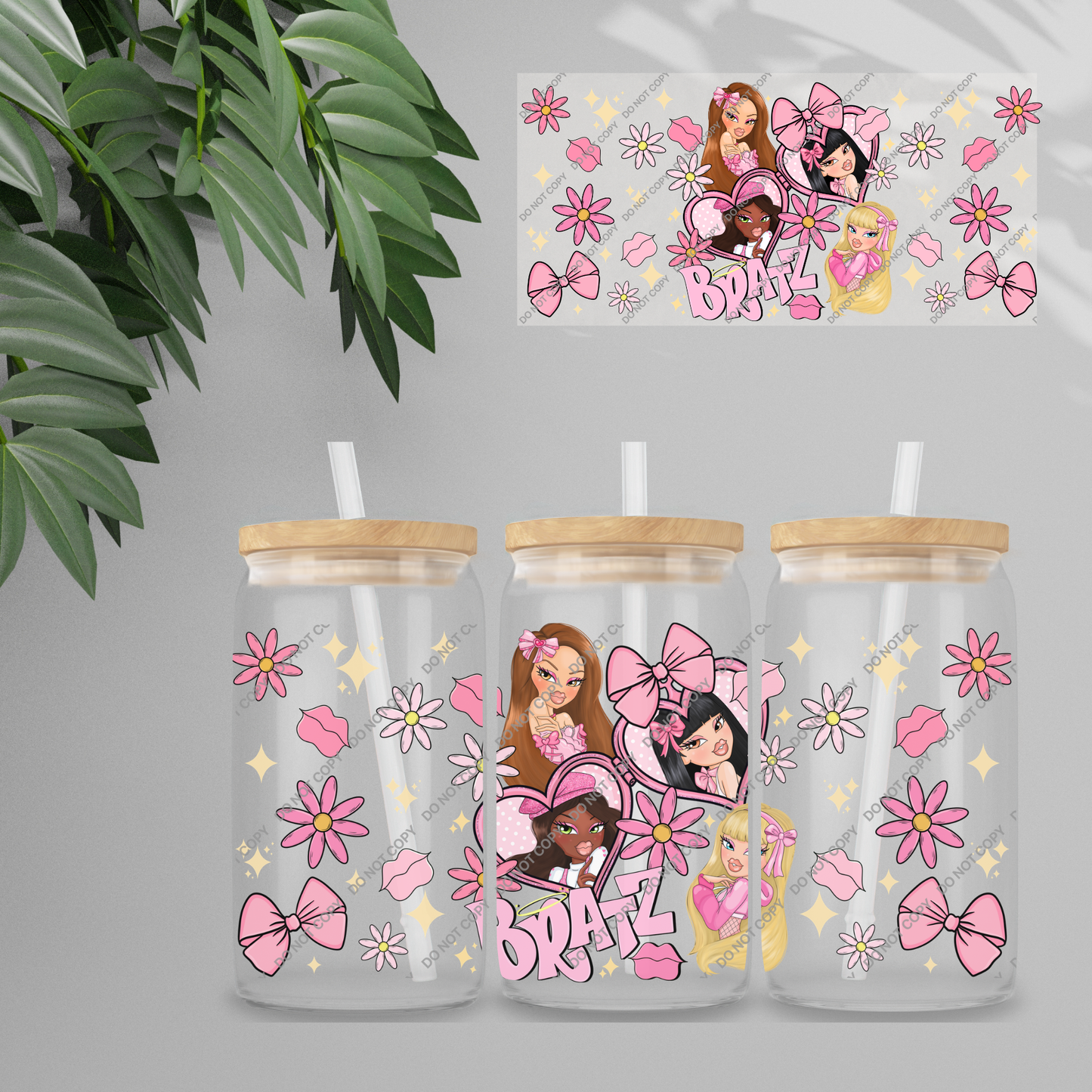 Double Sided UVDTF Wrap | 16oz Tumbler Transfer | 24cm x 11cm | characters 148