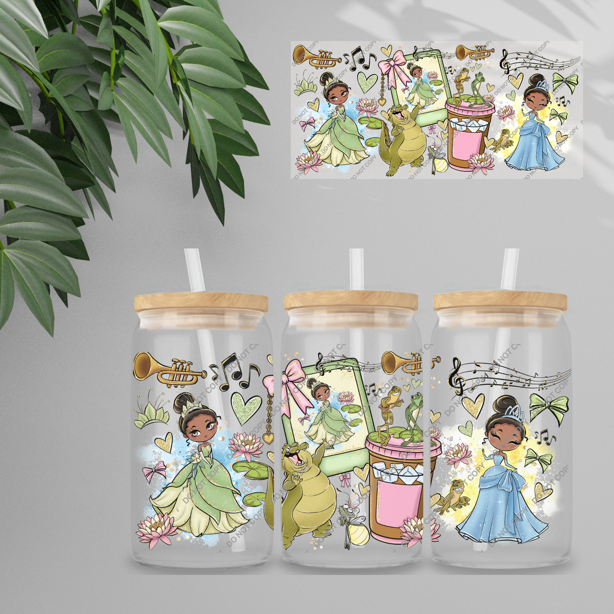 Double Sided UVDTF Wrap | 16oz Tumbler Transfer | 24cm x 11cm | characters 179