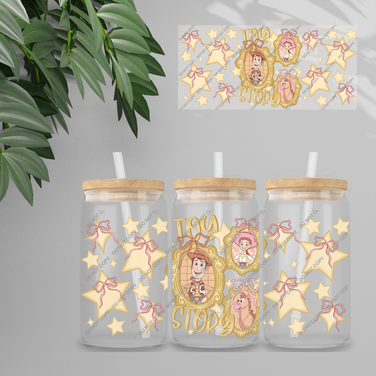 Double Sided UVDTF Wrap | 16oz Tumbler Transfer | 24cm x 11cm | characters 174