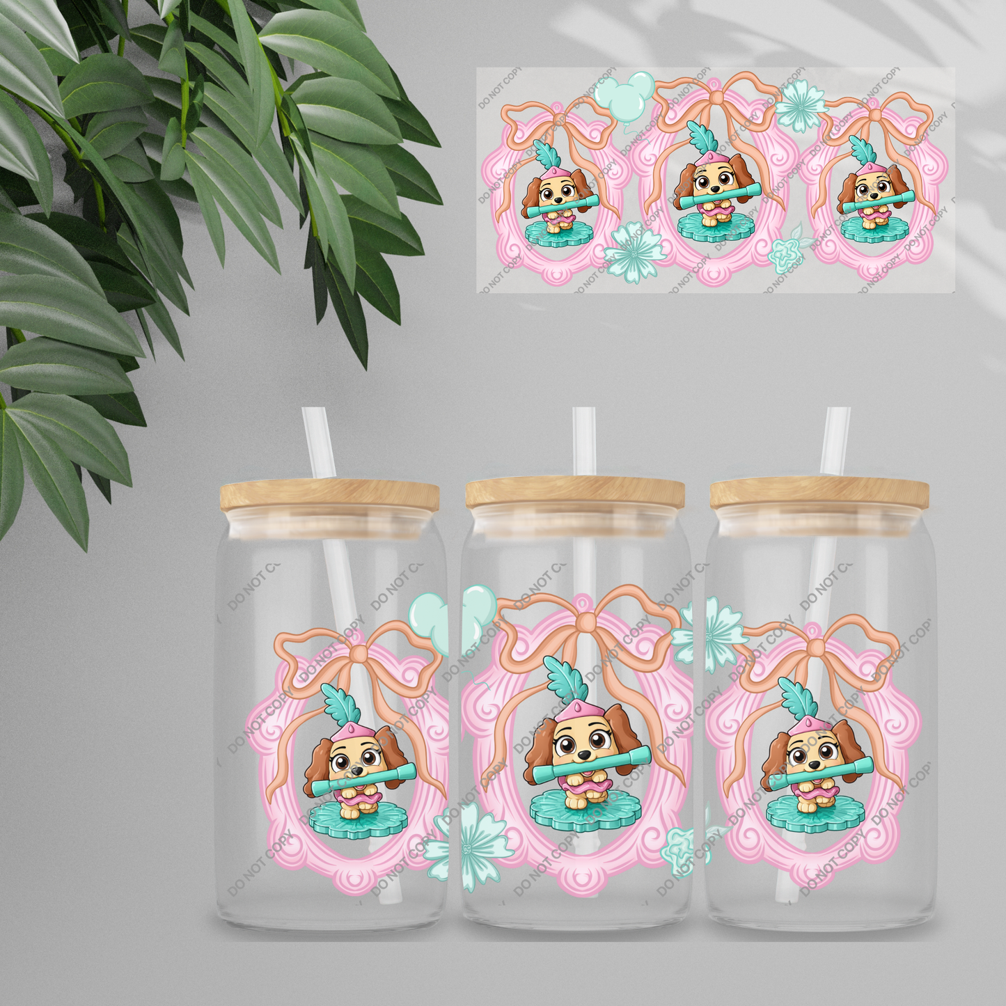 Double Sided UVDTF Wrap | 16oz Tumbler Transfer | 24cm x 11cm | characters 168