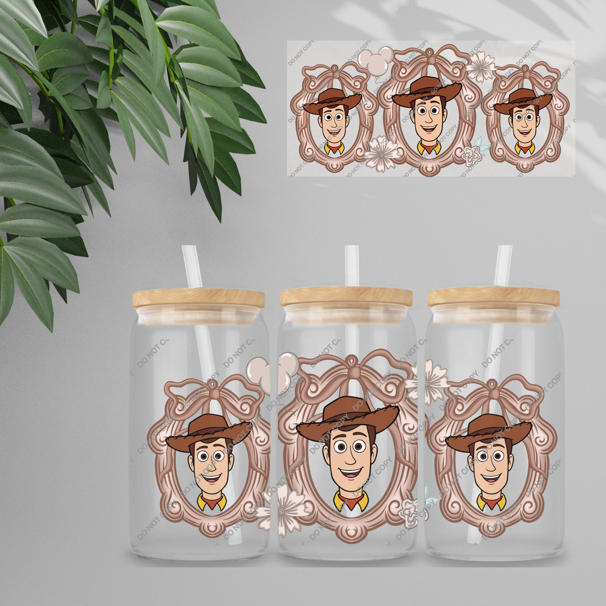 Double Sided UVDTF Wrap | 16oz Tumbler Transfer | 24cm x 11cm | characters 169