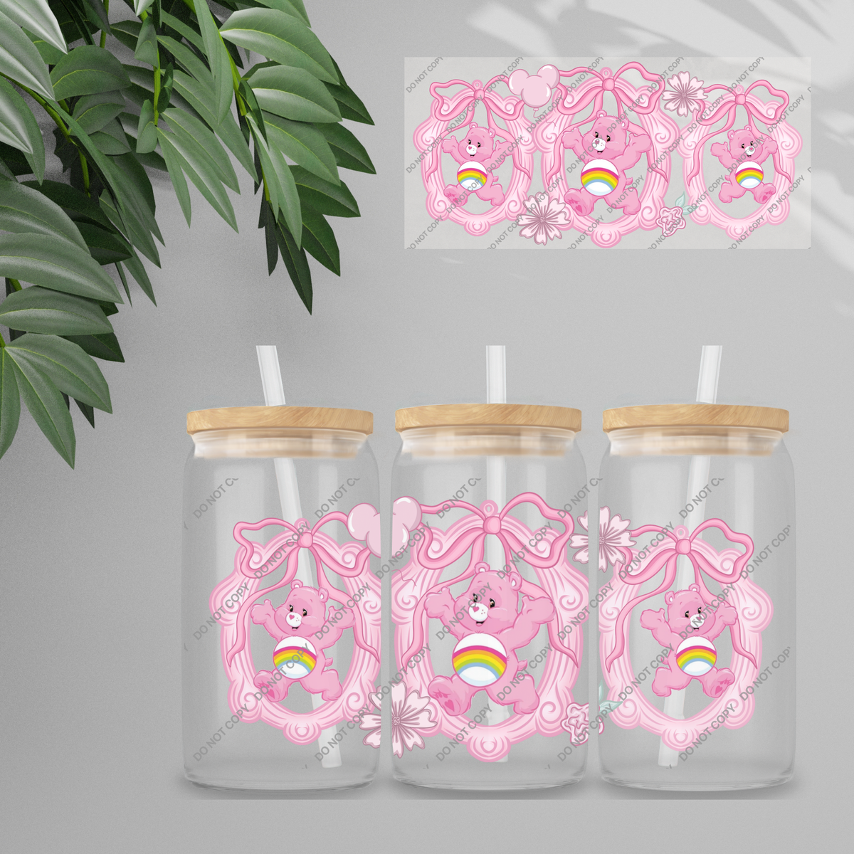 Double Sided UVDTF Wrap | 16oz Tumbler Transfer | 24cm x 11cm | characters 167