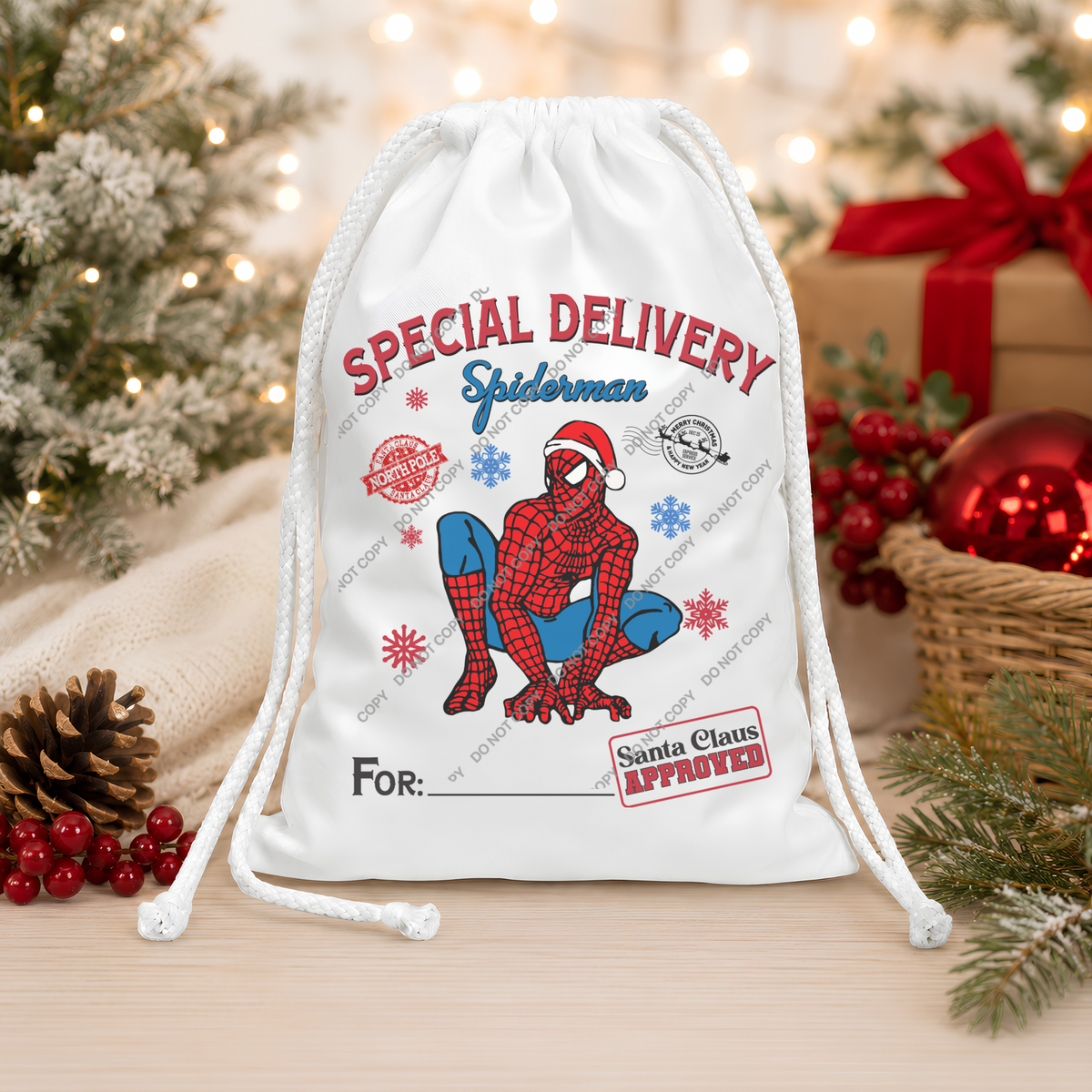 Santa Sack DTF Heat Transfer | 25cm Transfer | Design 3