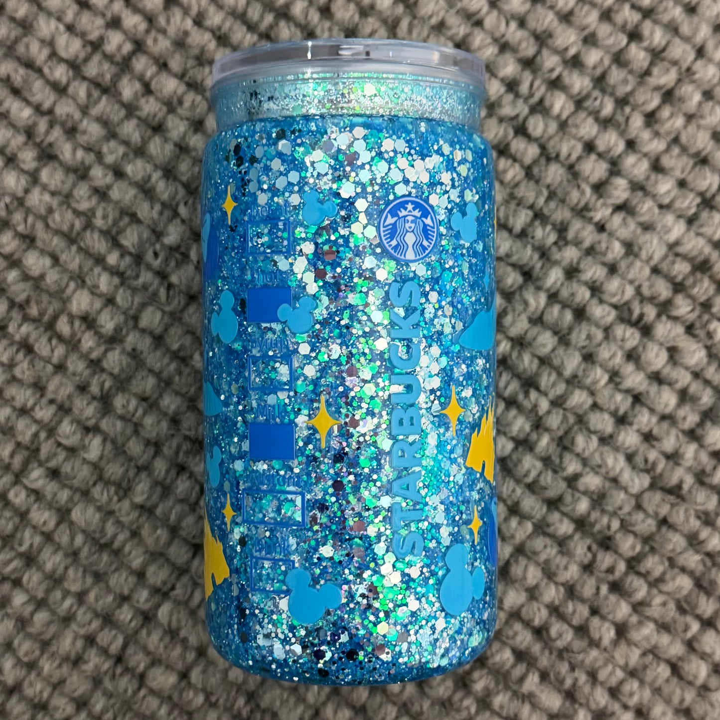 ❄️ 16oz Acrylic Snow Globe Tumbler (princess)