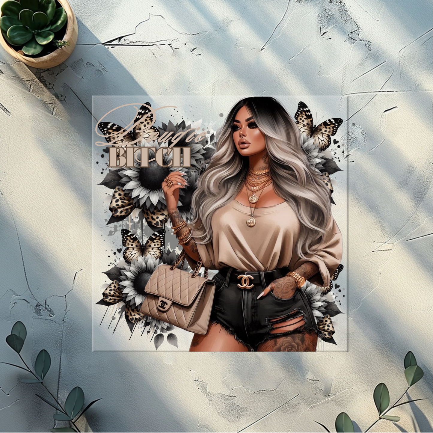 DTF plus pocket print (bougie bitch Designer #1)