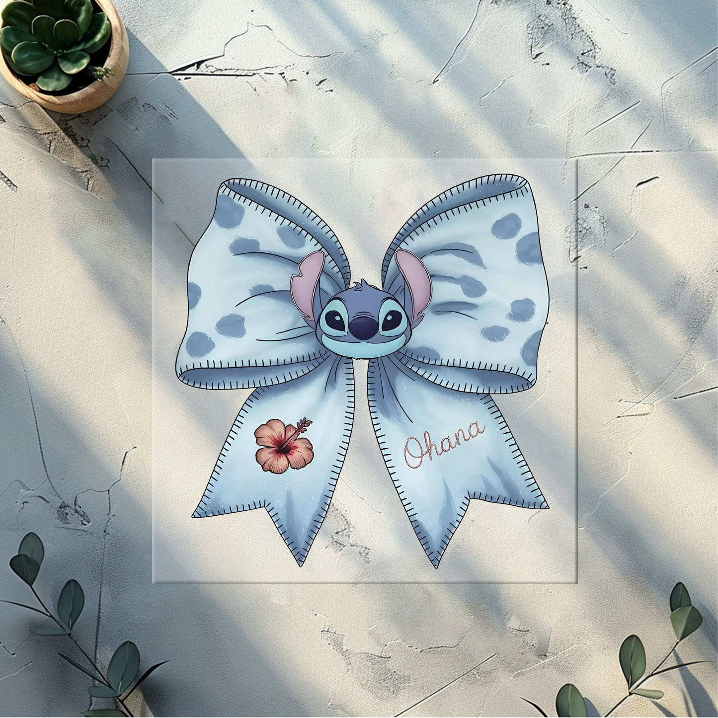 DTF plus pocket print (blue Alien Bow)