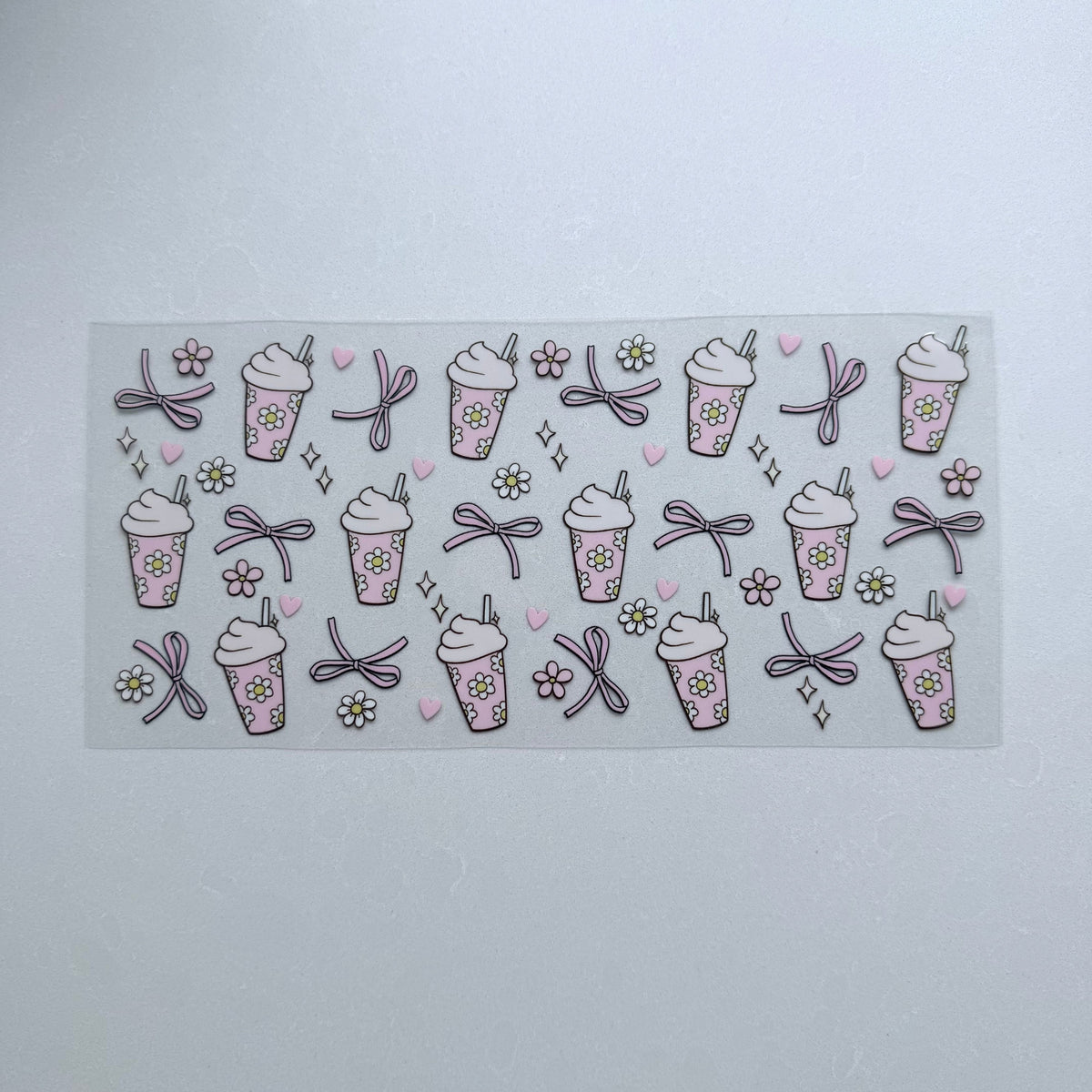 Coffee Cup Bow Grey