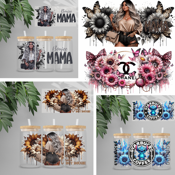 Premium Exclusive Double Sided UVDTF Wrap | 16oz Tumbler Transfer | 24cm x 11cm