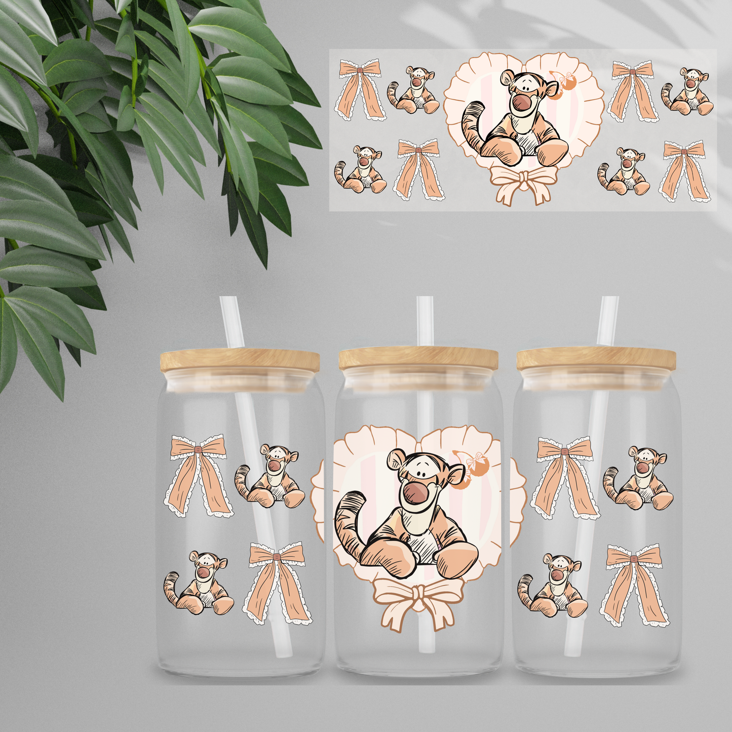 Double Sided UVDTF Wrap | 16oz Tumbler Transfer | 24cm x 11cm | Honey Bear & Friends | 3