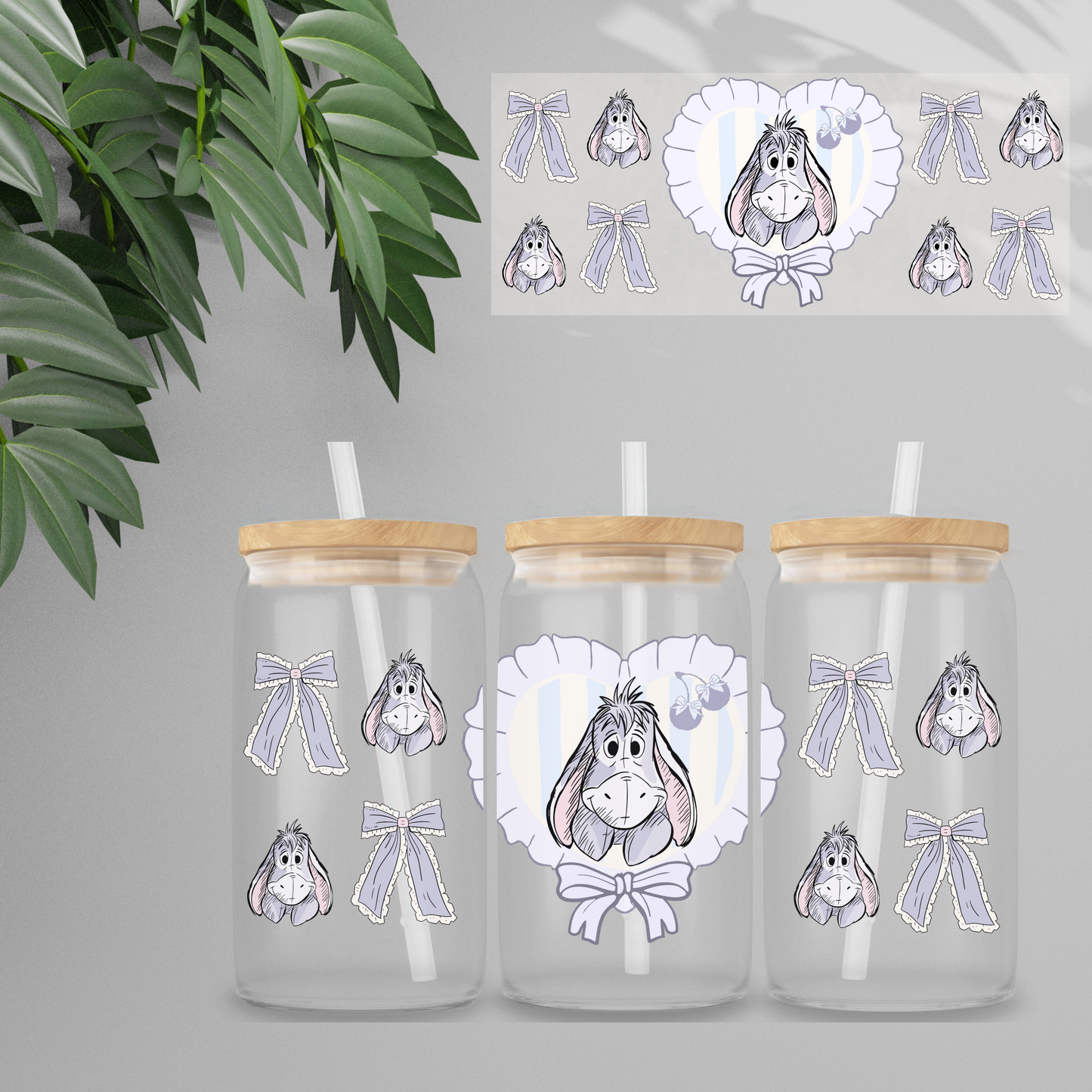Double Sided UVDTF Wrap | 16oz Tumbler Transfer | 24cm x 11cm | Honey Bear & Friends | 4