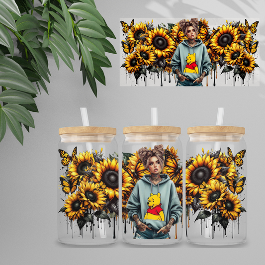 Double Sided UV DTF Wrap 16oz Tumbler Transfer (24cm x 11cm) Design 47