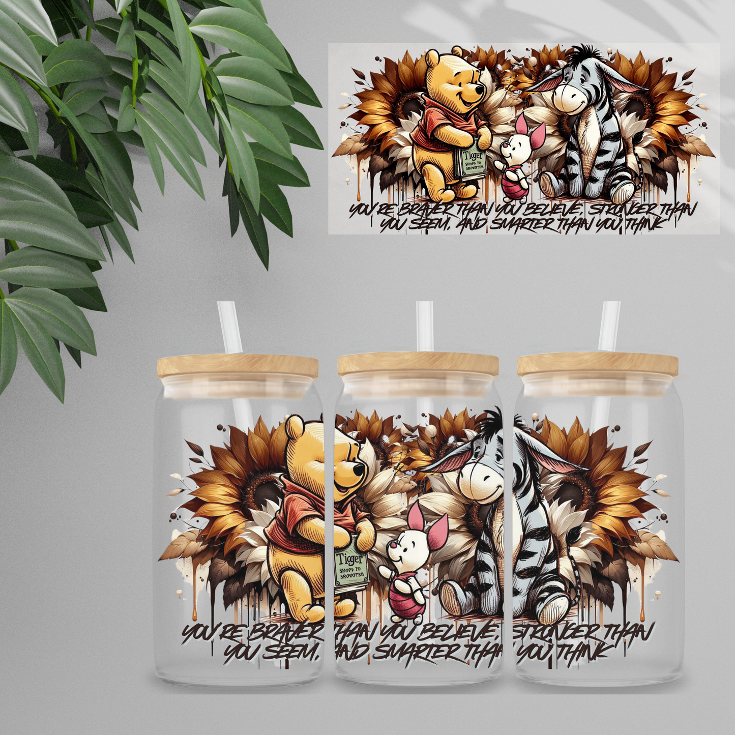 Double Sided UV DTF Wrap 16oz Tumbler Transfer (24cm x 11cm) Design 59