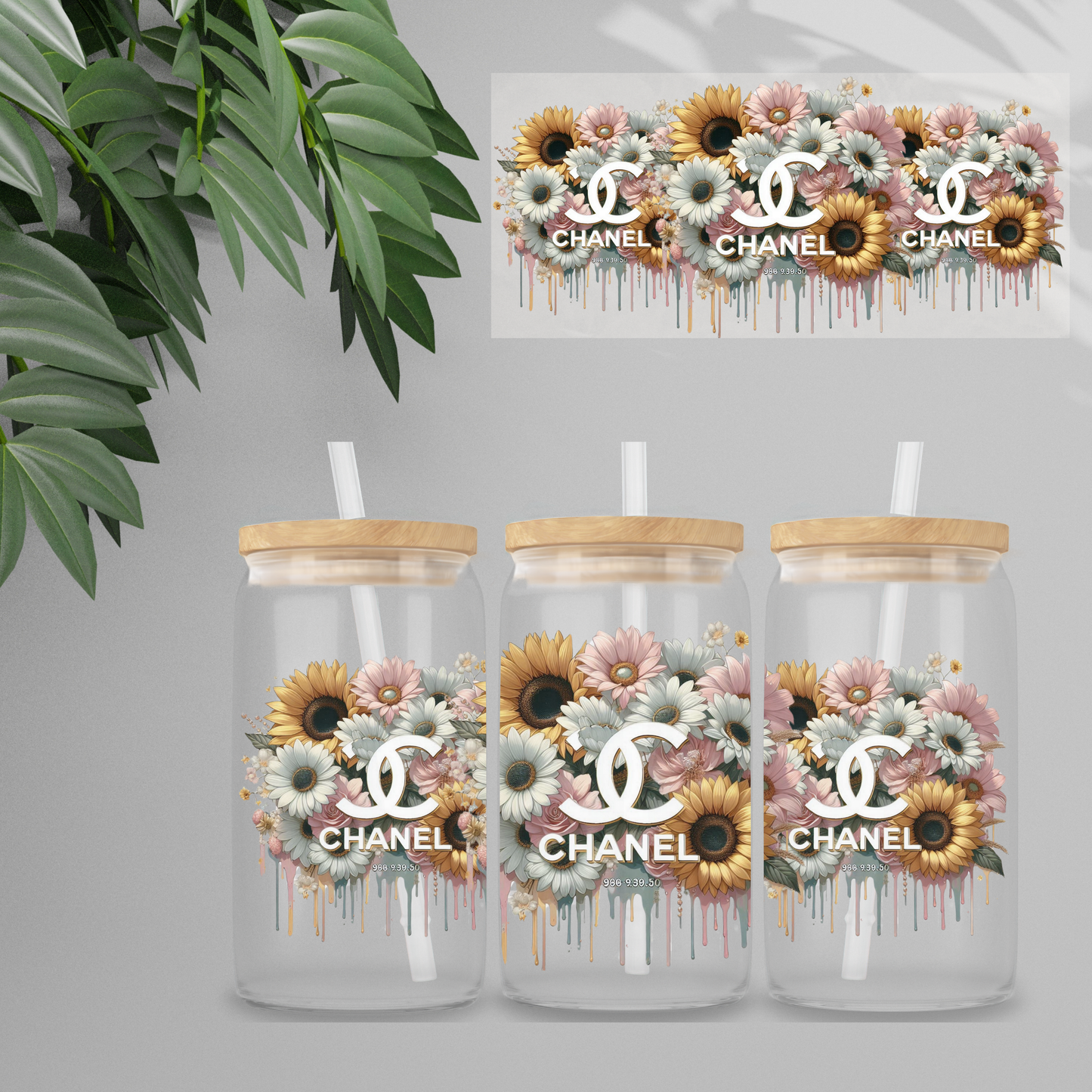 Double Sided UV DTF Wrap 16oz Tumbler Transfer (24cm x 11cm) Design 94