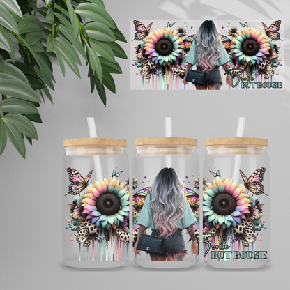 Double Sided UV DTF Wrap 16oz Tumbler Transfer (24cm x 11cm) Design 98