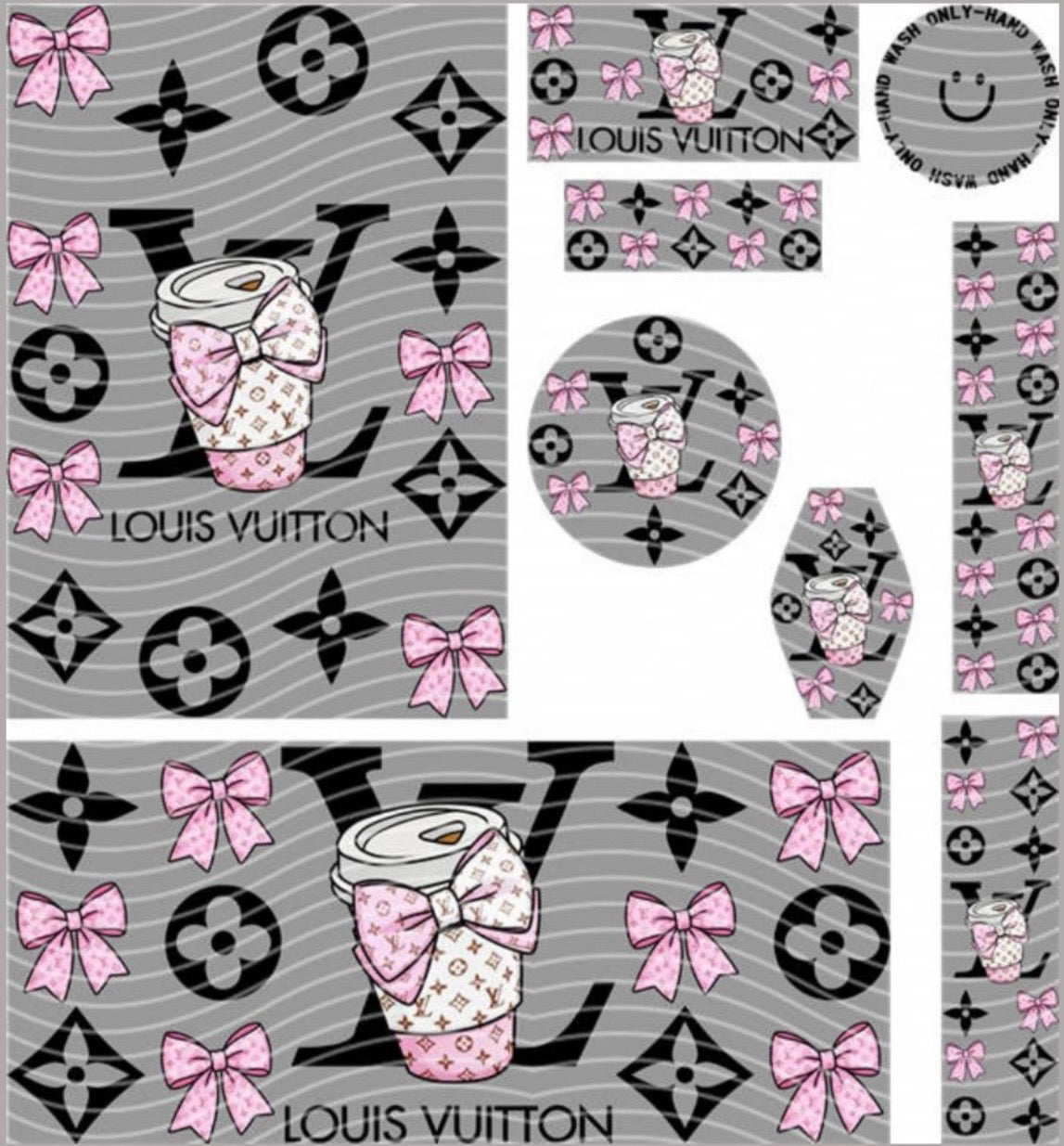 Premium 8-in-1 UVDTF Wraps | Multi Design Transfer Pack | Ready to Apply | Design 86