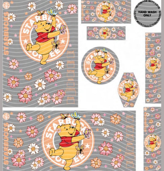 Premium 8-in-1 UVDTF Wraps | Multi Design Transfer Pack | Ready to Apply | Design 12