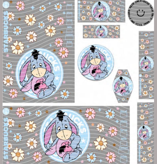 Premium 8-in-1 UVDTF Wraps | Multi Design Transfer Pack | Ready to Apply | Design 8
