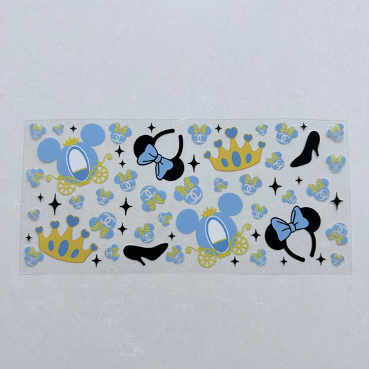 Single Sided UV DTF Wrap 16oz Tumbler Transfer (24cm x 11cm) mouse ears designer