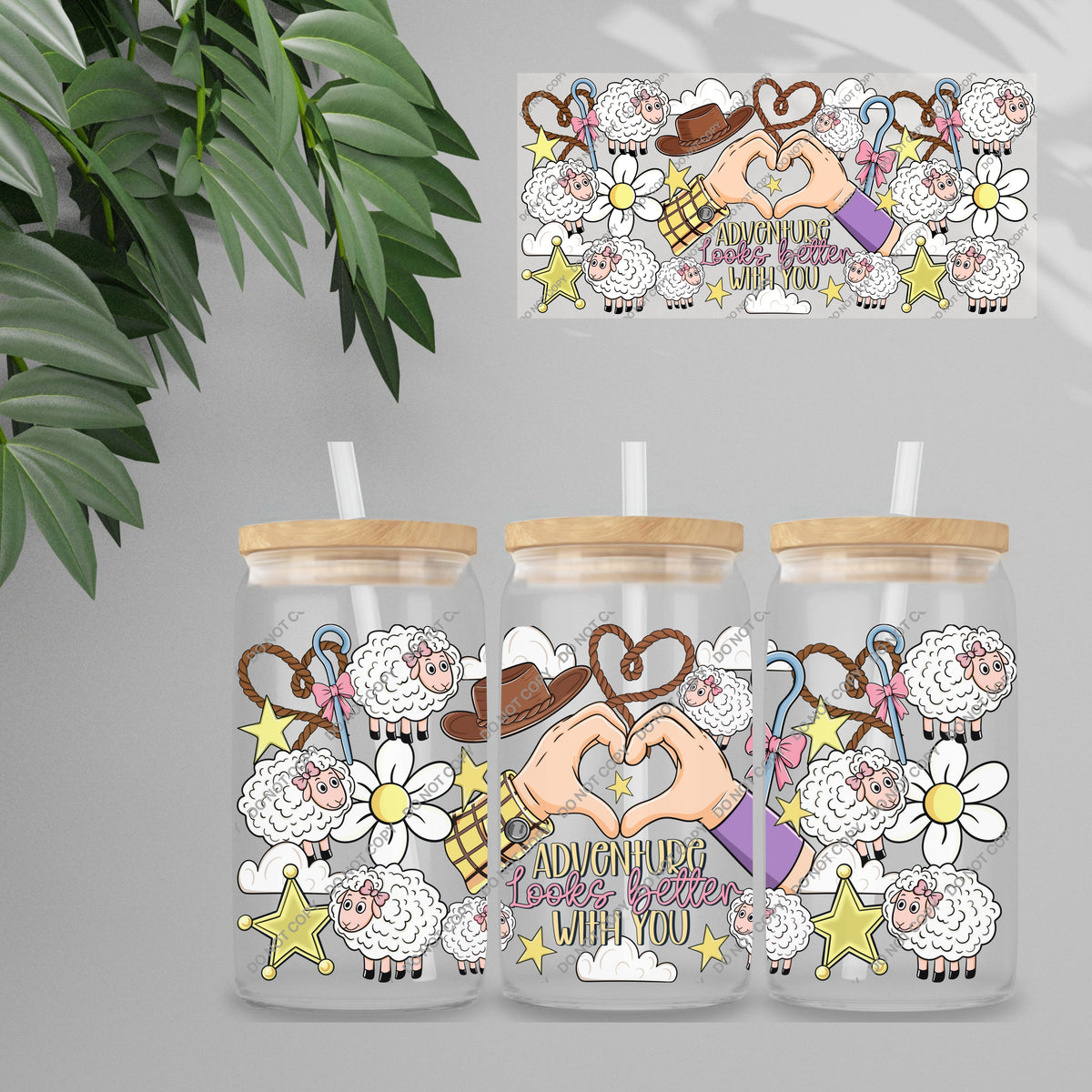 UVDTF Wrap - Better Together Double Sided | 16oz Tumbler Transfer