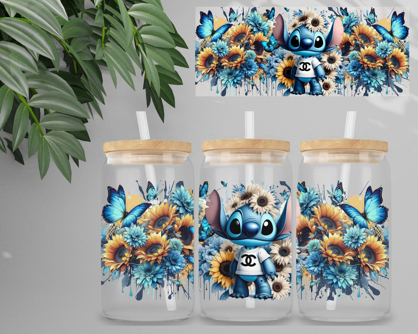 Double Sided UV DTF Wrap 16oz Tumbler Transfer (24cm x 11cm) Design 11