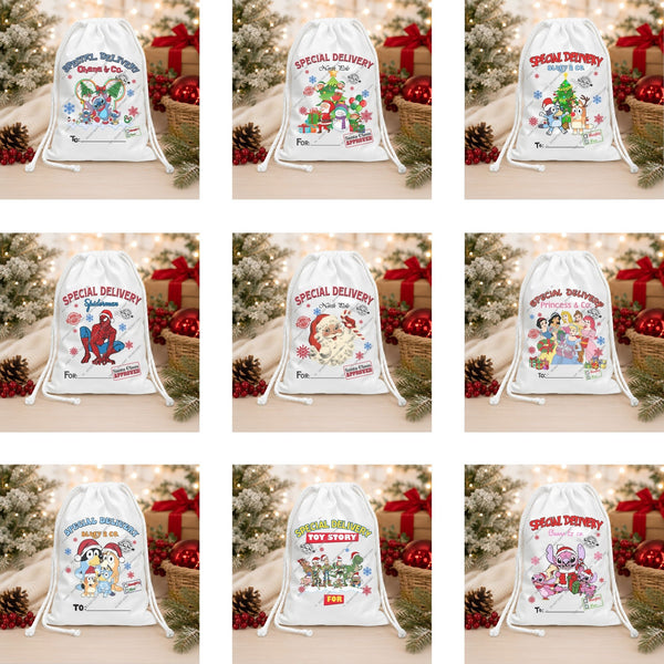 Santa Sack DTF Heat Transfer | 25cm Transfer