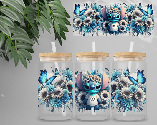 Double Sided UV DTF Wrap 16oz Tumbler Transfer (24cm x 11cm) Design 13