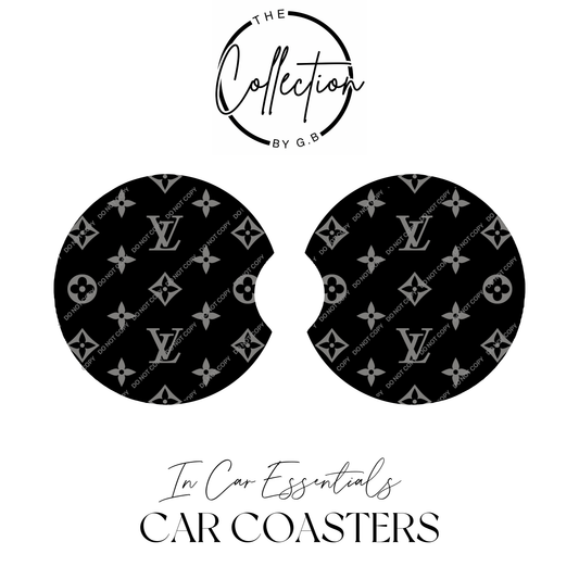 Neoprene Car Coaster Set | Absorbent Cup Holder Protectors | Stylish Car Accessory | Design 15