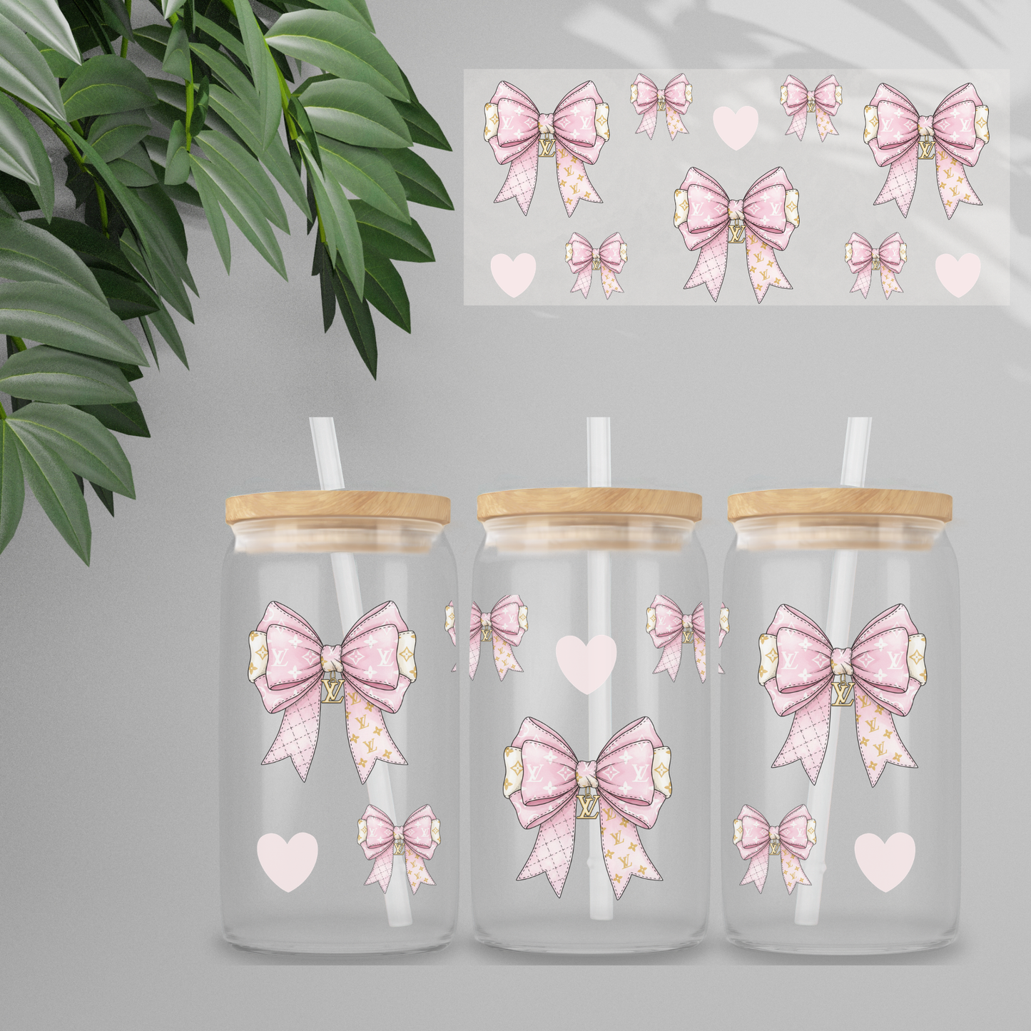 Double Sided UVDTF Wrap | 16oz Tumbler Transfer | 24cm x 11cm | Designer | 1