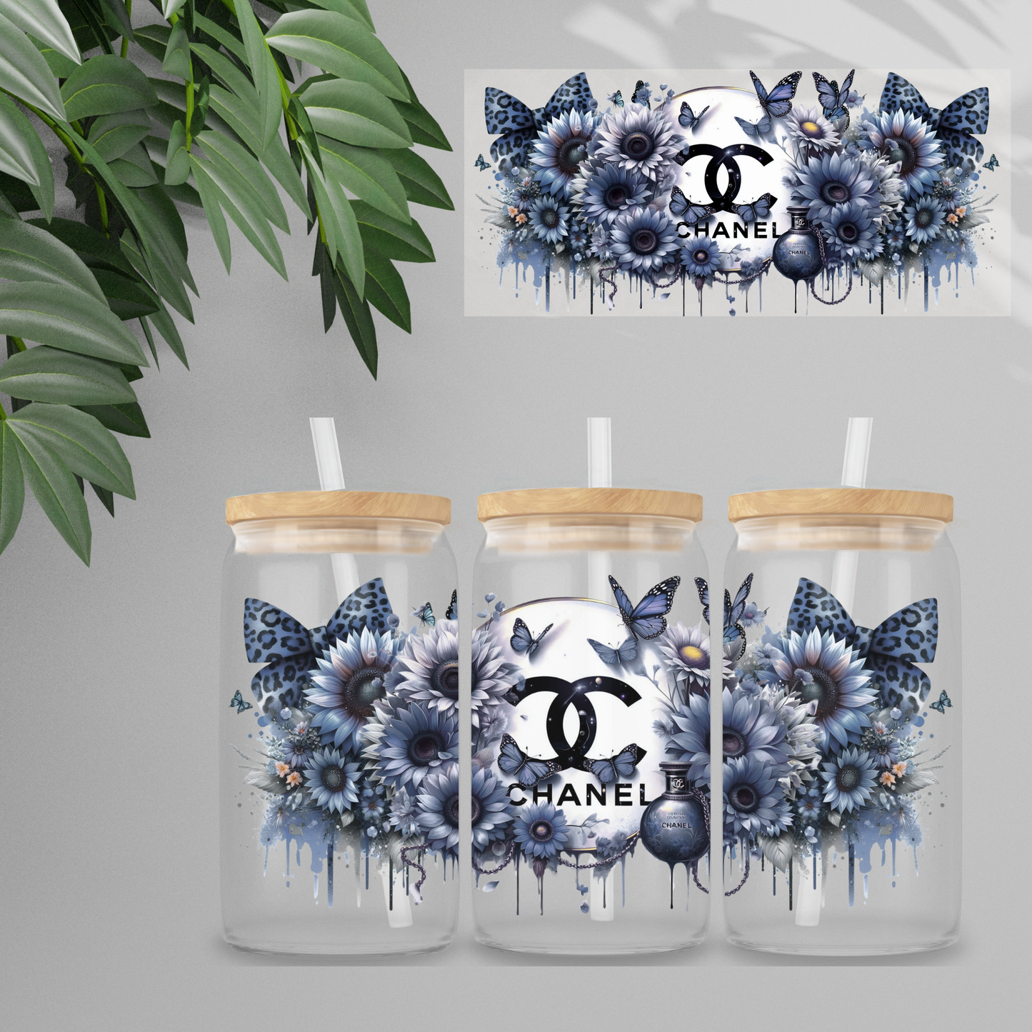 Double Sided UVDTF Wrap | 16oz Tumbler Transfer | 24cm x 11cm | Designer | 13
