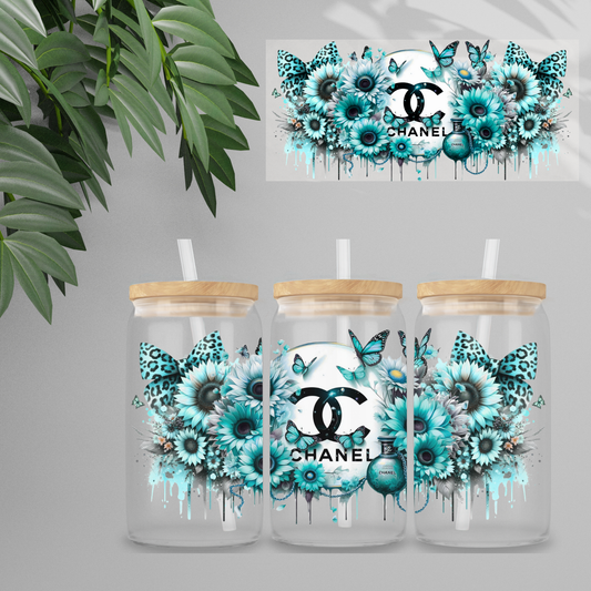 Double Sided UVDTF Wrap | 16oz Tumbler Transfer | 24cm x 11cm | Designer | 15