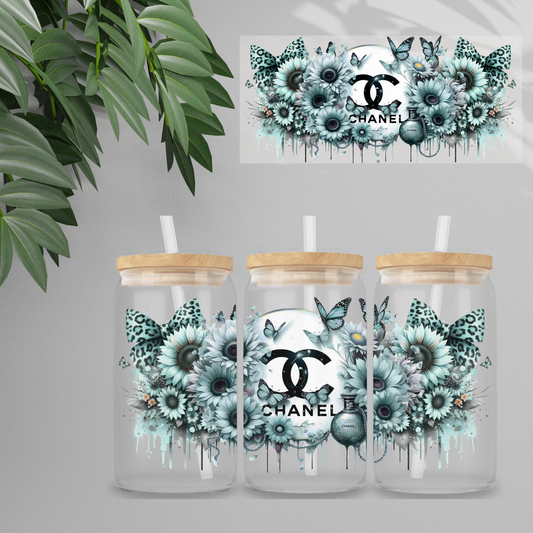 Double Sided UVDTF Wrap | 16oz Tumbler Transfer | 24cm x 11cm | Designer | 16