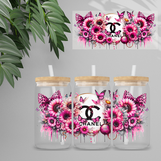 Double Sided UVDTF Wrap | 16oz Tumbler Transfer | 24cm x 11cm | Designer | 18