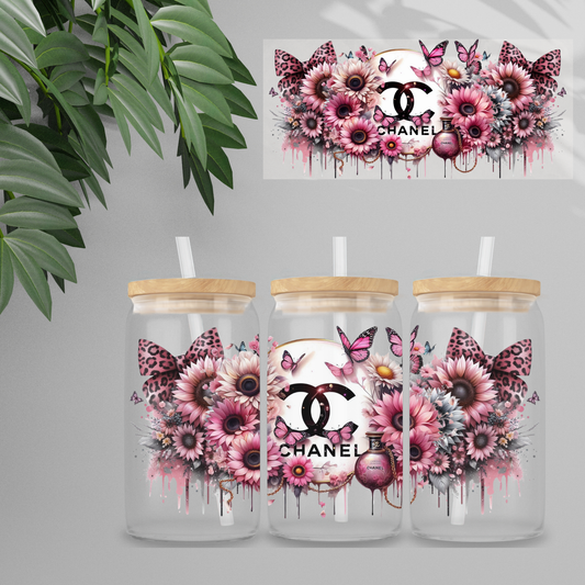 Double Sided UVDTF Wrap | 16oz Tumbler Transfer | 24cm x 11cm | Designer | 19