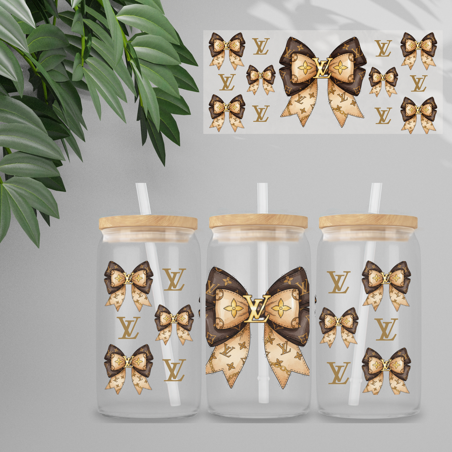 Double Sided UVDTF Wrap | 16oz Tumbler Transfer | 24cm x 11cm | Designer | 7