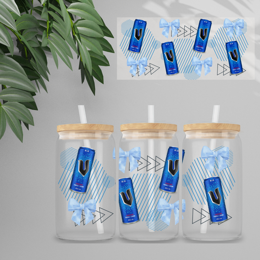 Double Sided UVDTF Wrap | 16oz Tumbler Transfer | 24cm x 11cm | Drinks | 10