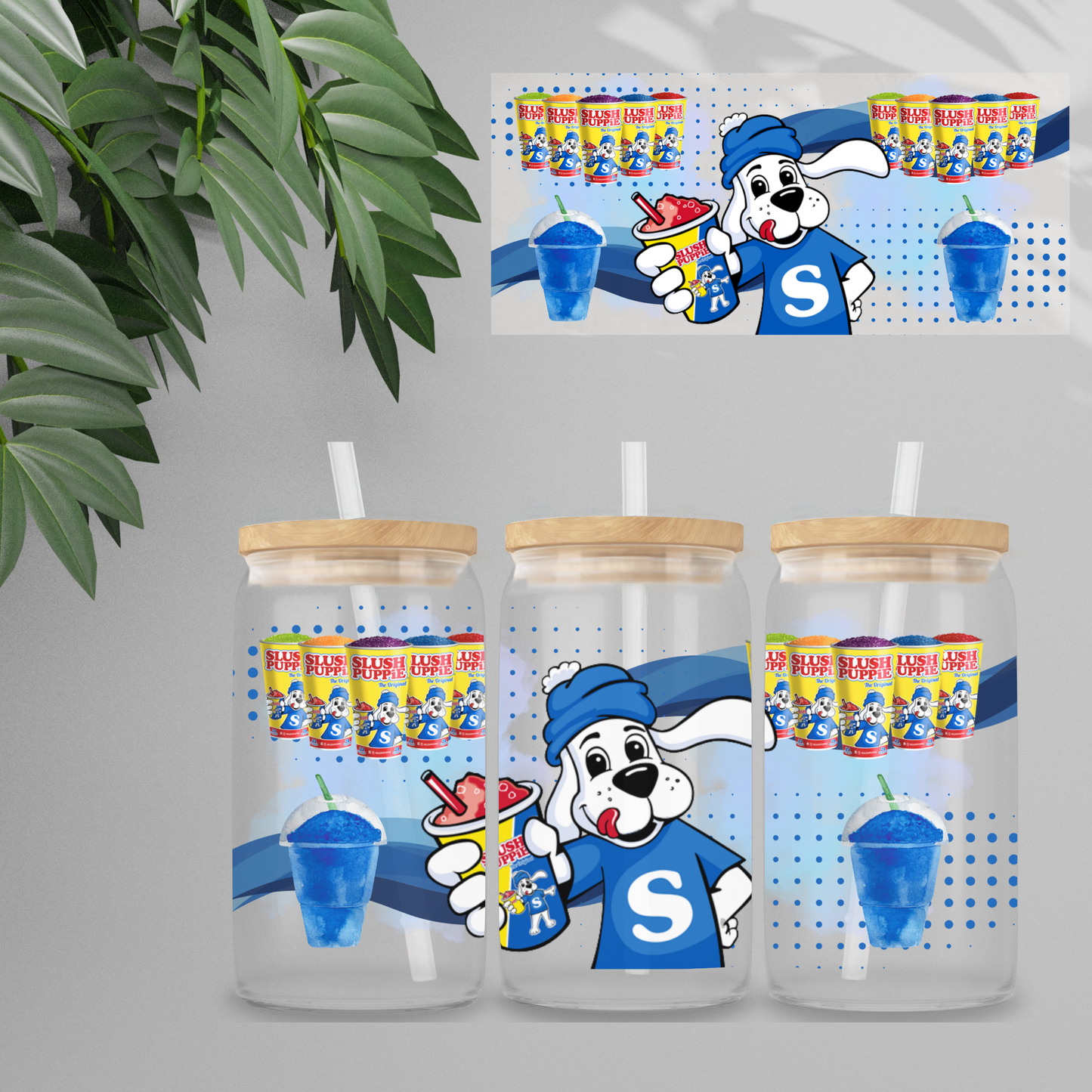 Double Sided UVDTF Wrap | 16oz Tumbler Transfer | 24cm x 11cm | Drinks | 13