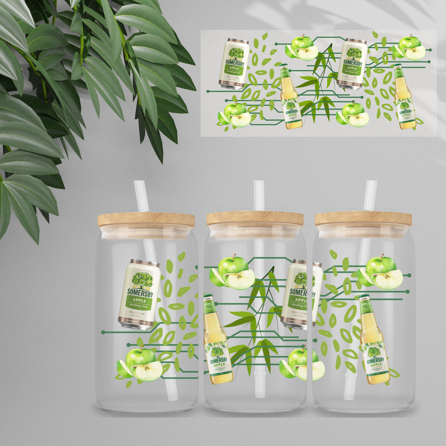 Double Sided UVDTF Wrap | 16oz Tumbler Transfer | 24cm x 11cm | Drinks | 15