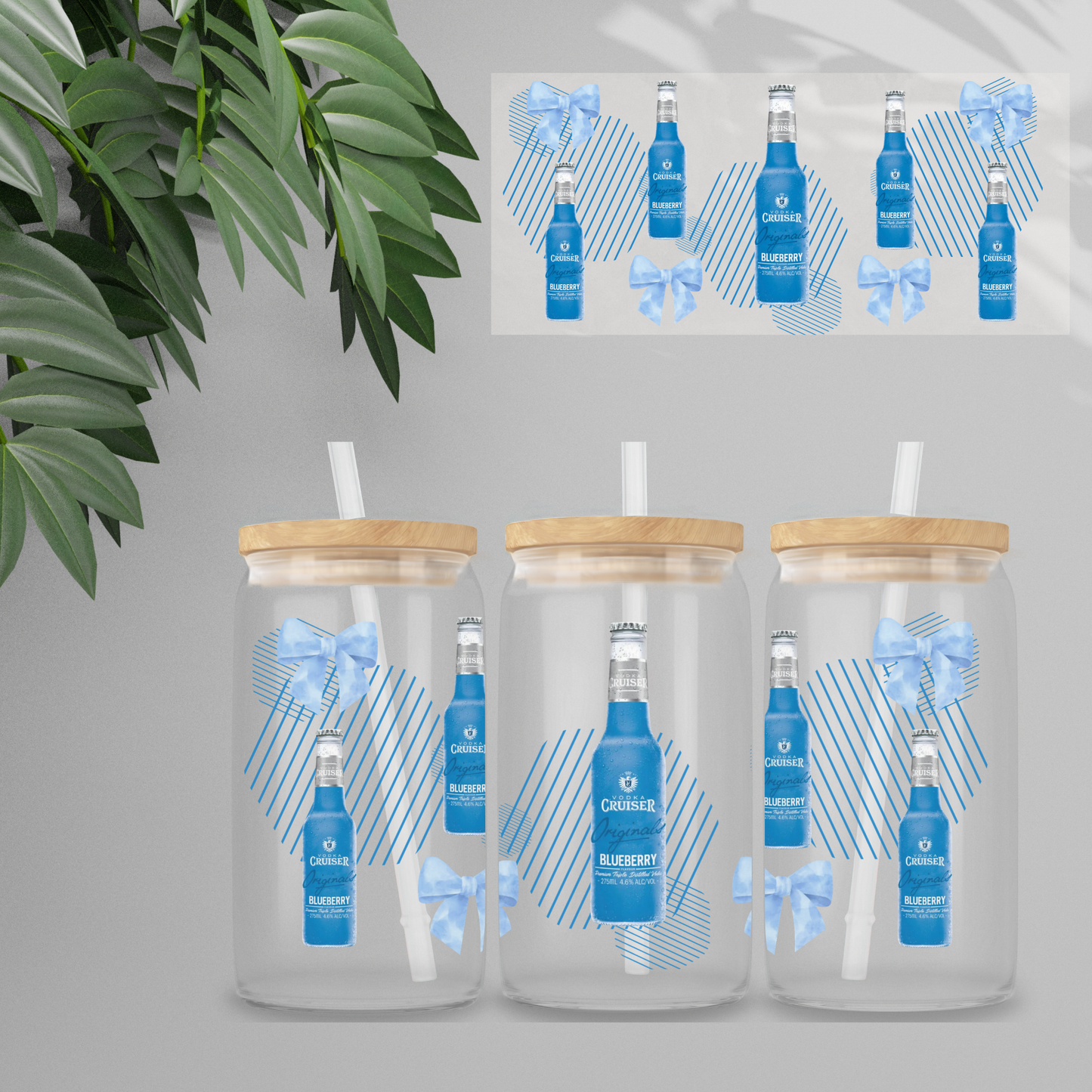 Double Sided UVDTF Wrap | 16oz Tumbler Transfer | 24cm x 11cm | Drinks | 17