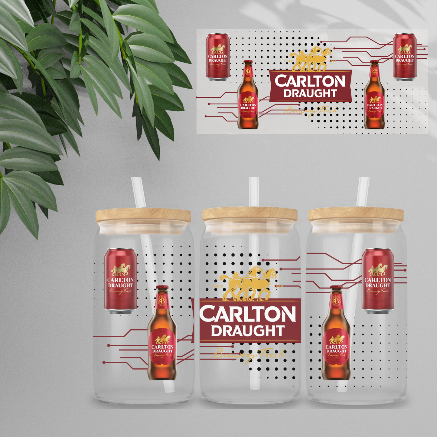 Double Sided UVDTF Wrap | 16oz Tumbler Transfer | 24cm x 11cm | Drinks | 18