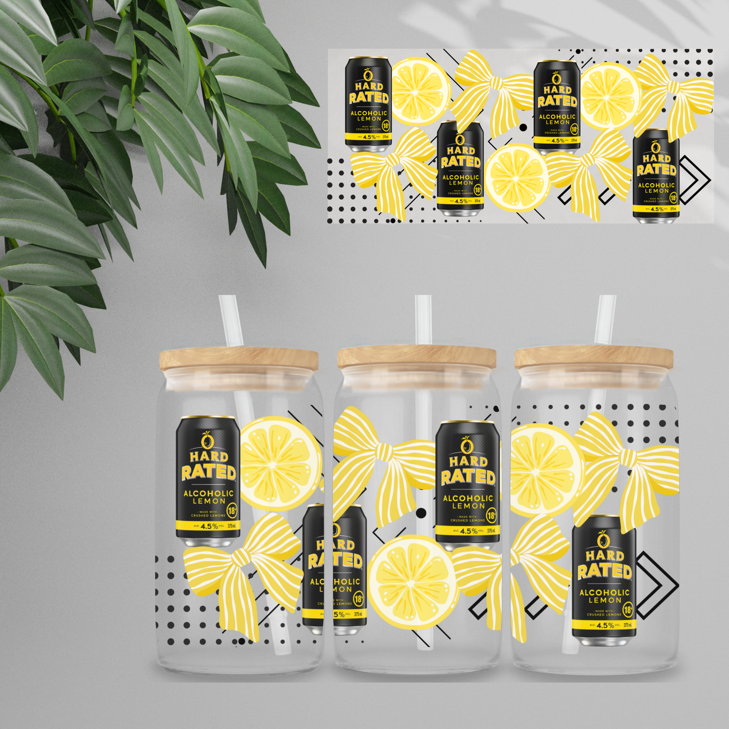 Double Sided UVDTF Wrap | 16oz Tumbler Transfer | 24cm x 11cm | Drinks | 21