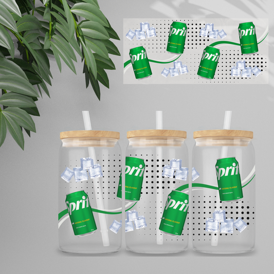 Double Sided UVDTF Wrap | 16oz Tumbler Transfer | 24cm x 11cm | Drinks | 5