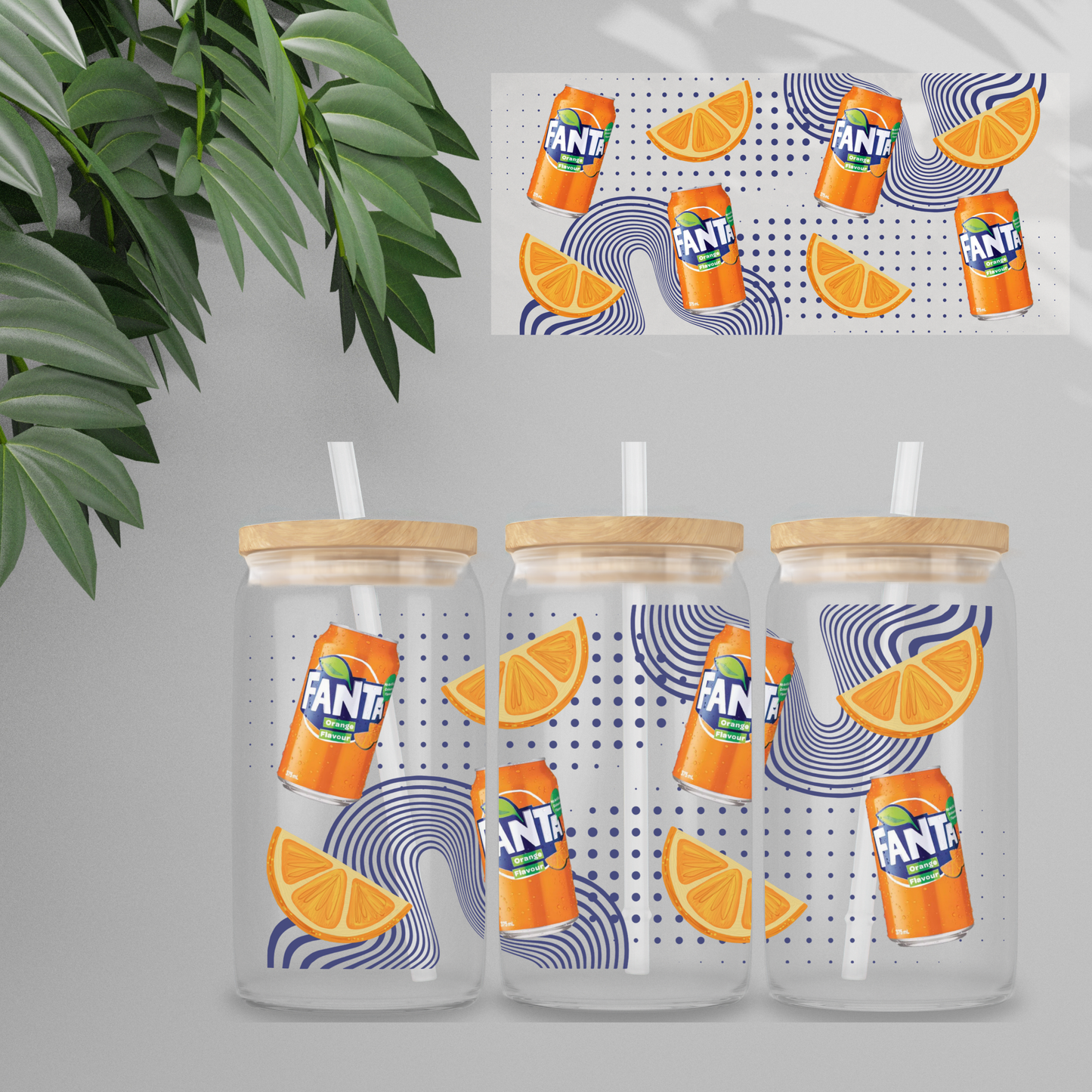 Double Sided UVDTF Wrap | 16oz Tumbler Transfer | 24cm x 11cm | Drinks | 6