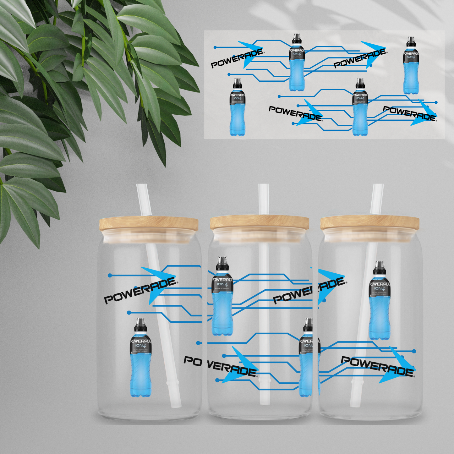 Double Sided UVDTF Wrap | 16oz Tumbler Transfer | 24cm x 11cm | Drinks | 7