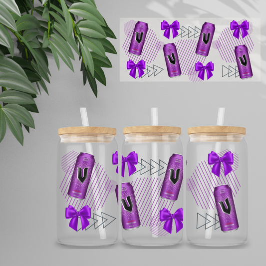 Double Sided UVDTF Wrap | 16oz Tumbler Transfer | 24cm x 11cm | Drinks | 9