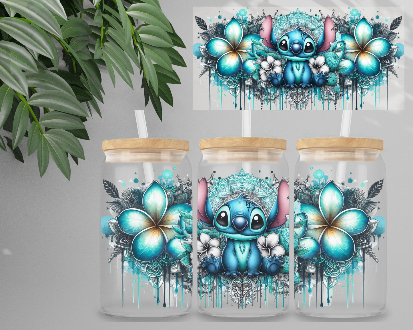 Double Sided UV DTF Wrap 16oz Tumbler Transfer (24cm x 11cm) Design 18