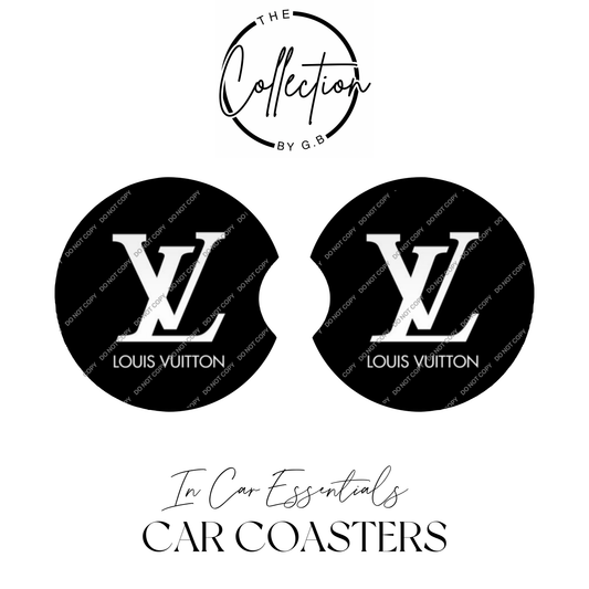 Neoprene Car Coaster Set | Absorbent Cup Holder Protectors | Stylish Car Accessory | Design 46