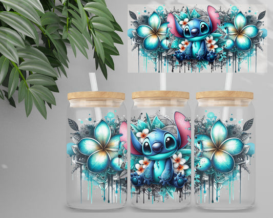 Double Sided UV DTF Wrap 16oz Tumbler Transfer (24cm x 11cm) Design 19