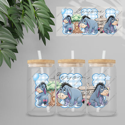 UVDTF Wrap - Gingham Honey Bear & Friends Double Sided | 16oz Tumbler Transfer