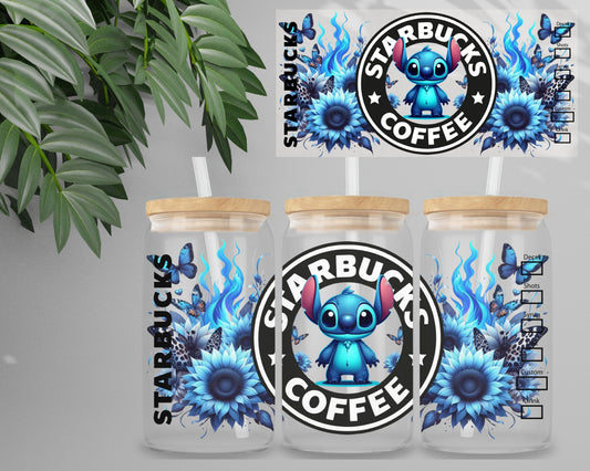 Double Sided UV DTF Wrap 16oz Tumbler Transfer (24cm x 11cm) Design 21